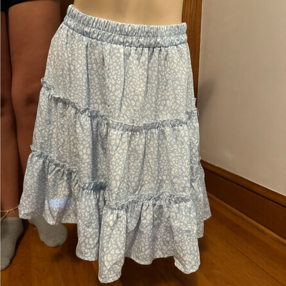 Blue and white Shein skirt size M